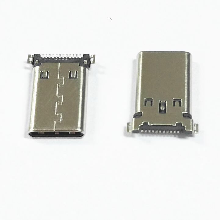 TYPE C 12P公頭 沉板兩腳全貼片帶彈